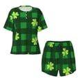 thumbnail image 4 of Lsque Happy St. Patrick's Day5 Women's Short-Sleeved Pajama Set - 2 Piece Soft and Lightweight Sleepwear Set-Large, 4 of 9
