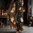 thumbnail image 2 of JIAYUE Women Halloween Pants Casual Graphic Printed Drawstring Waist Wide Leg Long Bottoms for Outdoor Sport Street Wear, 2 of 5
