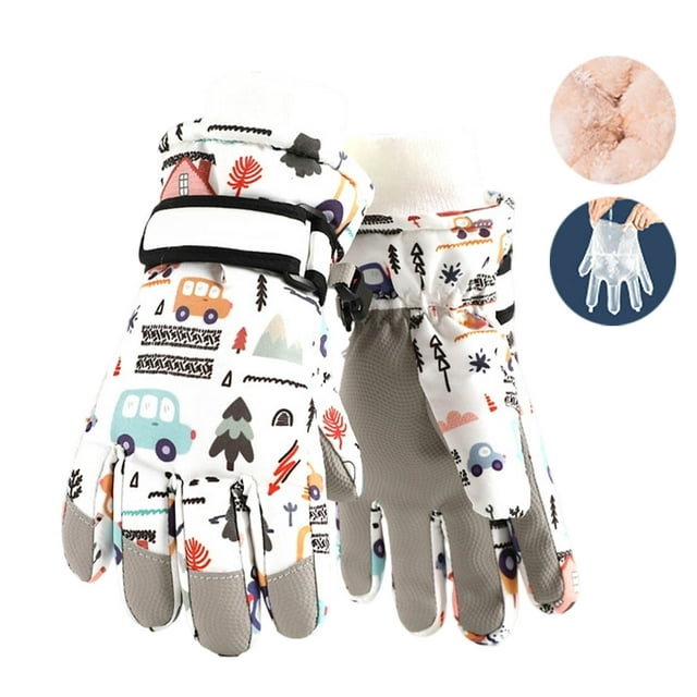 Winter Sports Gear for Kids Durable Thermal Windproof Winter Ski Accessories for Young 2PCS