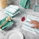 thumbnail image 2 of Juego de paños de cocina KitchenAid Albany Aqua Sky/White 12 x 12 (paquete de 8), 2 of 4