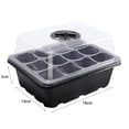 thumbnail image 3 of Caja de 12 agujeros para cultivo de semillas, bandeja para sembrar plantas de jardín de invernadero (negro), 3 of 5