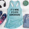 thumbnail image 2 of It's Wine O' Clock Somewhere Tank Top, Ladies Racerback Tank Top, Wine Tank, Party Tank, Bachelorette Tank, Cancun, X-Small, 2 of 3