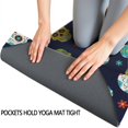 thumbnail image 3 of Navy Colorful Skull Pattern Hot Yoga Mat Towel Non Slip for Hot Yoga - Quick-Drying Yoga Mat Cover with 4 Corner Pockets with Travel Bag - Hot Yoga Towel Non Slip Grip Moisture Wicking Sweat 70"x26", 3 of 6