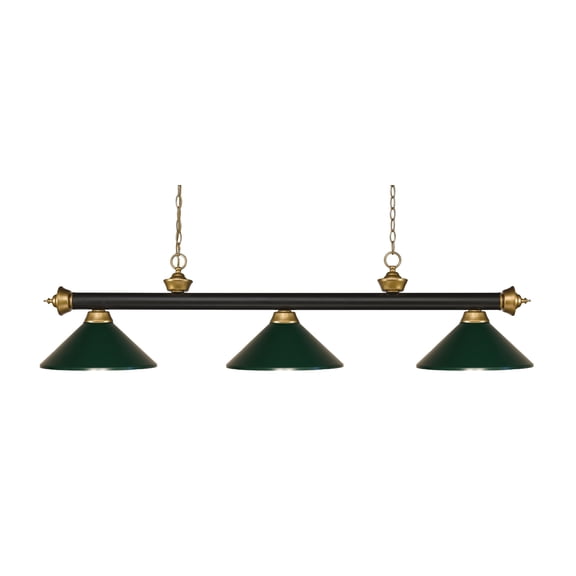 3 Light Island/Billiard In Craftsman Style 16 Inches Wide By 16 Inches High Z-Lite 200-3Brz Sg-Mdg
