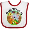 thumbnail image 3 of Inktastic First Trip to the Zoo Boys or Girls Baby Bib, 3 of 4