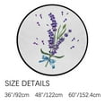 thumbnail image 2 of Coolnut Round Rugs for Living Room, Lavender Flowers Watercolor Flora Non-Slip Coral Velvet Long Runner Rugs, Washable Water Absorbent Mat Carpet for Bedroom Kitchen Kids Room, 2 of 6
