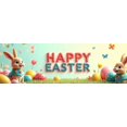 thumbnail image 4 of LUUFILx Happy Easter Backdrop with Bunnies Easter Egg Photography Decorations Garden Party Supplies Background Banner Spring Decor, 4 of 8