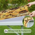 thumbnail image 6 of Yellow Sunflower Art Pattern Square Fitted Tablecloth with Elastic Edge,Square Table Cover,Washable Elastic Table Cover for Home Kitchen Party Decor 36"x36", 6 of 6