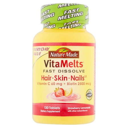 Nature Made VitaMelts Fast Dissolve Strawberry Lemonade Tablets ...
