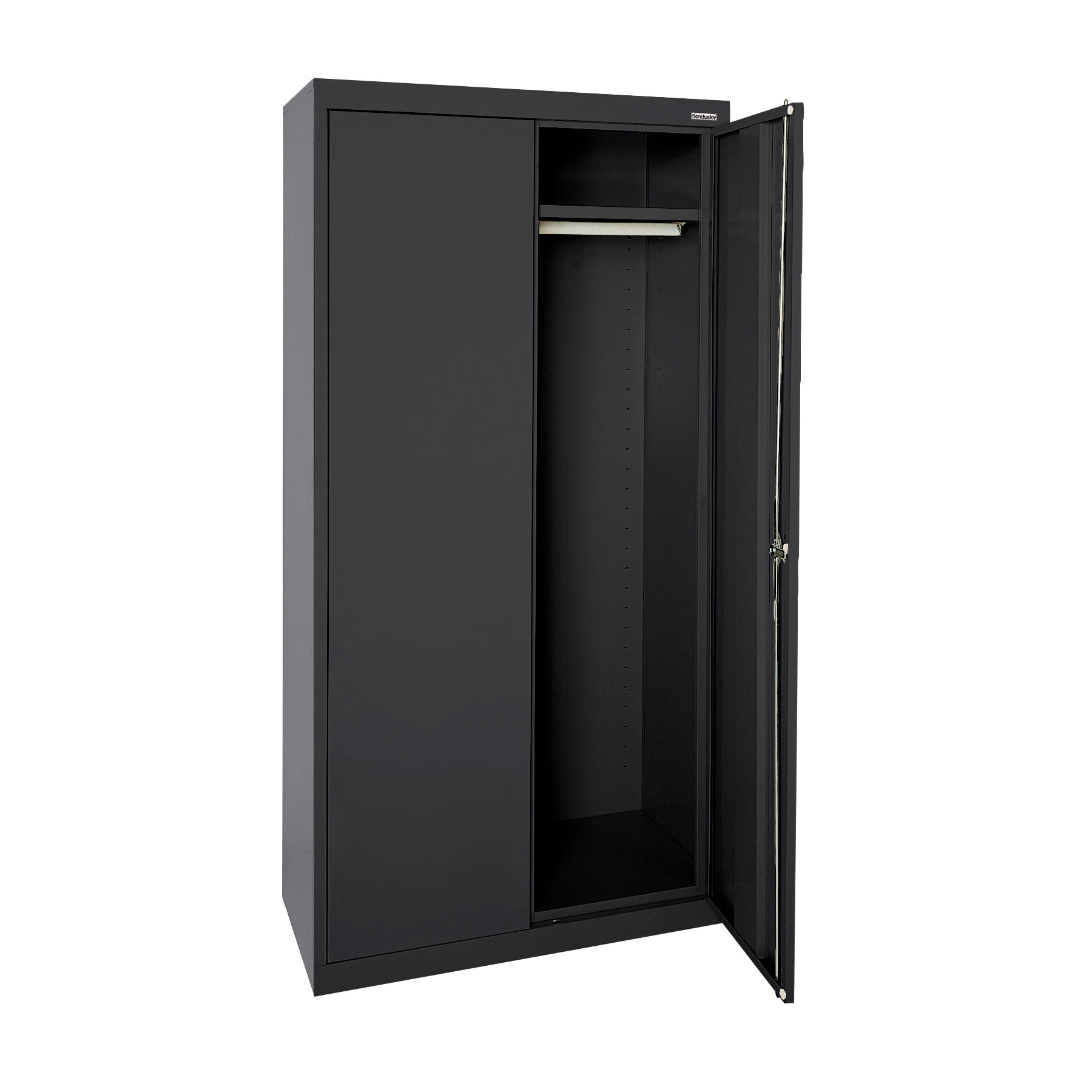 Elite Series Wardrobe Cabinet with Adjustable Shelf, 36"W x 24"D x 72"H, Black