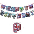 thumbnail image 3 of Spider-Man Birthday Party Decorations Set, Theme Banner, Cake Toppers & Balloons Party Supplies, 3 of 5