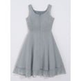 thumbnail image 5 of inhzoy Kids Chiffon Flower Girl Dress Birthday Party Dresses Wedding Bridesmaid Dress Grey 10, 5 of 8