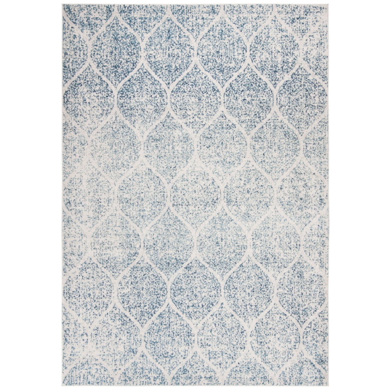 SAFAVIEH Madison Leighton Geometric Area Rug, Cream/Turquoise, 6'7" x 9'2"