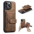 thumbnail image 1 of SaniMore for iPhone 14 Pro Max 6.7" Magnetic Clasp Detachable Wallet Case, Premium PU Leather Case with Card Slot Shockproof Protective Case for iPhone 14 Pro Max Women Men, Brown, 1 of 8