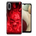 thumbnail image 1 of MUNDAZE Samsung Galaxy A02 Red Flaming Skull Double Layer Phone Case Cover, 1 of 9