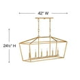 thumbnail image 3 of Transitional Six Light Chandelier-Distressed Brass Finish Bailey Street Home 81-Bel-3335752, 3 of 7