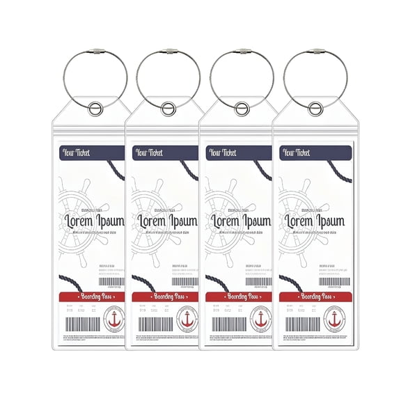 AOMRCOL 10 Pcs Cruise Luggage Tag Holder,Fits All Ships & Tags,Clear,Waterproof,Cruise Essentials,Durable Travel Accessories for Secure Bag Identification