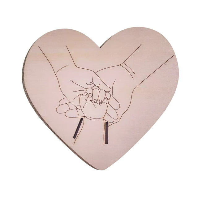 HUASHENG Newborn Birth Wrist Band Commemorative Wooden Crafts Baby Gift Decoration In Stock