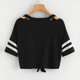 thumbnail image 3 of Gibobby Blusas Manga Larga Para Mujer Blusa de mujer Camiseta corta corta Manga cuello Redondo Casual Tops Blusa de mujer（Negro， XXL), 3 of 3