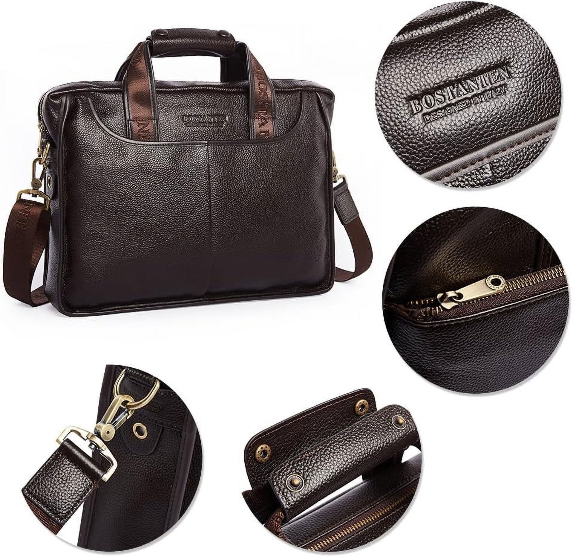 Leather Briefcase Handbag Messenger Business Bags for Men