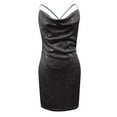 thumbnail image 4 of Riforla Women's Sequin Sparkly Glitter Dress Sexy Sleeveless Backless Spaghetti Strap Party Club Bodycon Mini Dress, 4 of 5