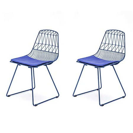 Ac Pacific Metal Dining Chair With Faux Leather Seat Pad Set Of 2 Matte Dark Blue Canada - Faux Leather Dining Chair Cushion Seat Pad Ac Pacific Metal Dining Chair With Faux Leather Seat Pad Set Of 2 Matte Dark Blue Canada - Faux Leather Dining Chair Cushion Seat Pad
