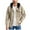 Khaki, variant on Hoodie Jacket for Men Ribbed Long Sleeve Jackets Button Down Drawstring Coats with Pockets Stylish Warm Outetwear