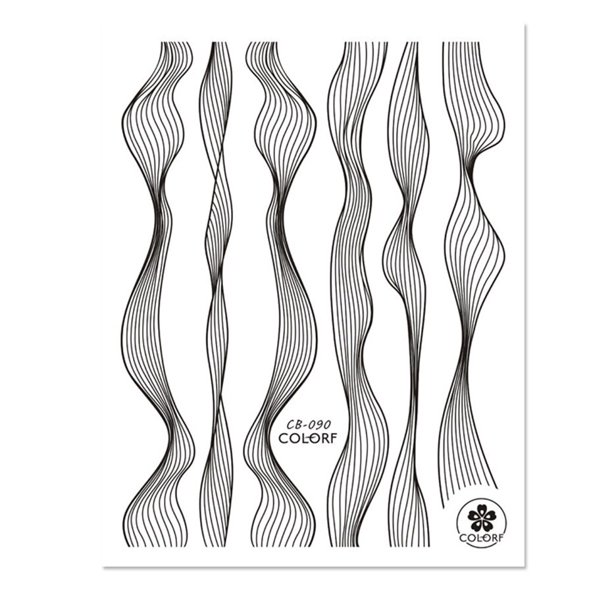 Cinta de rayas con diseño de uñas de oro rosa, rayas de líneas geométricas deslizantes 3d para uñas de gel, calcomanía adhesiva para manicura con incrustaciones -GS104