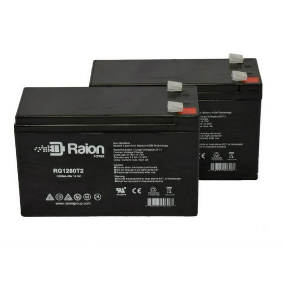 Raion Power 12V 8Ah Upgraded UPS Battery for Tripp Lite OMNIVS1500 - 2 Pack