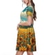thumbnail image 2 of Disketp Field Style Bicycle Young Sunflower para Vestido de Manga Corta para Mujeres, Vestidos de Verano para Mujeres, Casual y Holgado para la Playa, 2 of 6