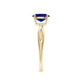 thumbnail image 3 of ANGARA Lab Grown Nature Inspired Blue Sapphire Engagement Ring for Women in 14K Yellow Gold (Size-7x5mm) | September Birthstone, Anniversary, Jewelry Gift for Women | Lab-Grown Blue Sapphire Ring, 3 of 8