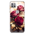 thumbnail image 1 of MUNDAZE Motorola One 5G Étui de Téléphone Double Couche Marbre Doré Élégant Roses Rouges, 1 of 6