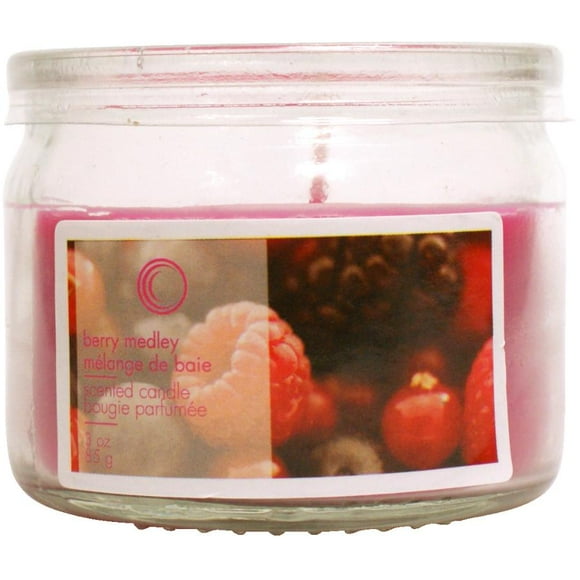 Berry 3 Oz Scented Glass Jar Candle With Lid