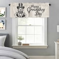 thumbnail image 5 of Happy Groundhog Day Window Valance for Kitchen, Hand-Painting Black White Groundhog Linen Texture Rod Pocket Short Curtain for Small Windows, Light Filtering Decorative Valance, 56 x 16 Inch, 5 of 9