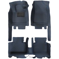 Tuqiang Floor Mats For Toyota For Corolla 2014–2019 sedan E170 Comprehensive Footwell Protection with Leather-Surfaced Materials Black and Bluie