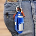 thumbnail image 4 of Portable Leather Hand Sanitizer Holder Keychain with Snap Closure and Metal Ring for Travel and Everyday Use, 4 of 5