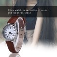 thumbnail image 2 of Reloj para mujer, Reloj de pulsera para mujer, Exquisito peque?o reloj de vestir de moda simple para mujer, mini reloj de pulsera de cuero retro correa café + esfera blanca) Khall Tendencias, 2 of 6