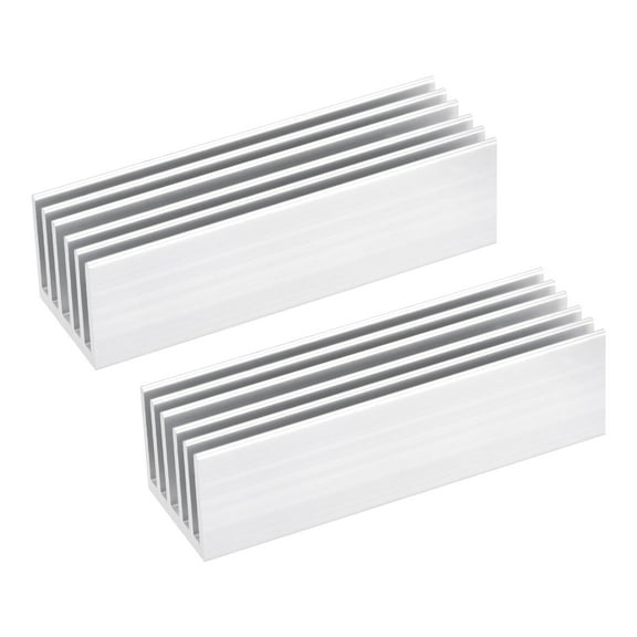 Uxcell 2 Pack M.2 SSD Heatsink Cooler Alloy Aluminum Heat Sink Cooling Sink for PC, 70x22x20mm, Silver Tone
