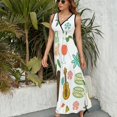 thumbnail image 6 of Tiki Bar Lounge Dress Summer Street Style Bohemia Long Dresses Female Sleeveless Printed Maxi Dress, 6 of 9
