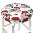 thumbnail image 3 of Kdxio Rabbit And Hedgehog Print Stool Covers Round,Stretch Round Bar Stool Covers Washable Bar Stool Cushion Slipcover for 12-15 Inch Chair, 3 of 7