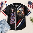thumbnail image 3 of Men’s 250th Anniversary USA Jerseys - 4th of July Button Down American Flag and Star Patriotic Baseball Shirt, 3 of 6
