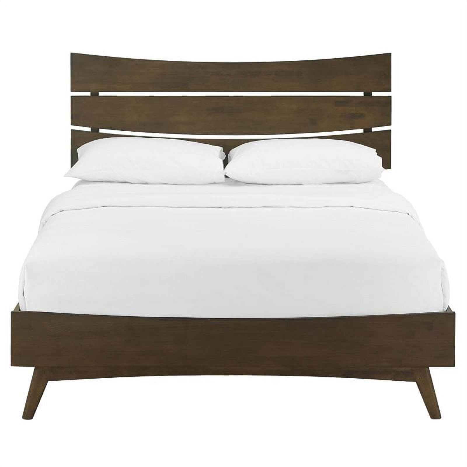 Everly Queen Wood Bed - Walnut