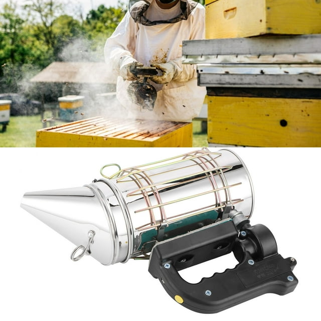 Ahumador eléctrico de Colmena de Acero Inoxidable con Mango de protección térmica, Equipo de Apicultura de 5 V, Suministros para Apicultor Jardinería Octpeak No