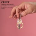 thumbnail image 4 of 12Pcs Portable Key Rings Metal Key Rings Round Key Rings Round Handicraft Key Rings for Key Chains, 4 of 6