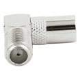 thumbnail image 3 of 2 Pcs F-Type Female to PAL Male TV Coax Right Angle Connector Adapter Connectors, 3 of 3