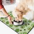thumbnail image 2 of Healthy Green Avocado Dog Bowl Mat - Washable Absorbent Pet Placemat with Non-Slip Bottom, Cute Avocado Aesthetic for Pet Owners, 2 of 5