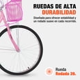 thumbnail image 4 of Bicicleta Urbana Altera  RBIKE-002 Retro Canastilla R26 Rosa, 4 of 7