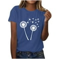 thumbnail image 1 of Kaemgyyd T-Shirt Grande Taille pour Femmes, Mignon, à Imprimé Graphique, Col Rond, Doux, Léger, Manches Courtes, 1 of 4