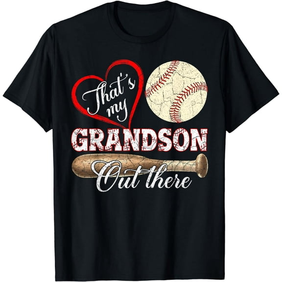 Baseball Grandson Graphic T-Shirt for Women | Mother's Day Gift for Mom and Grandma