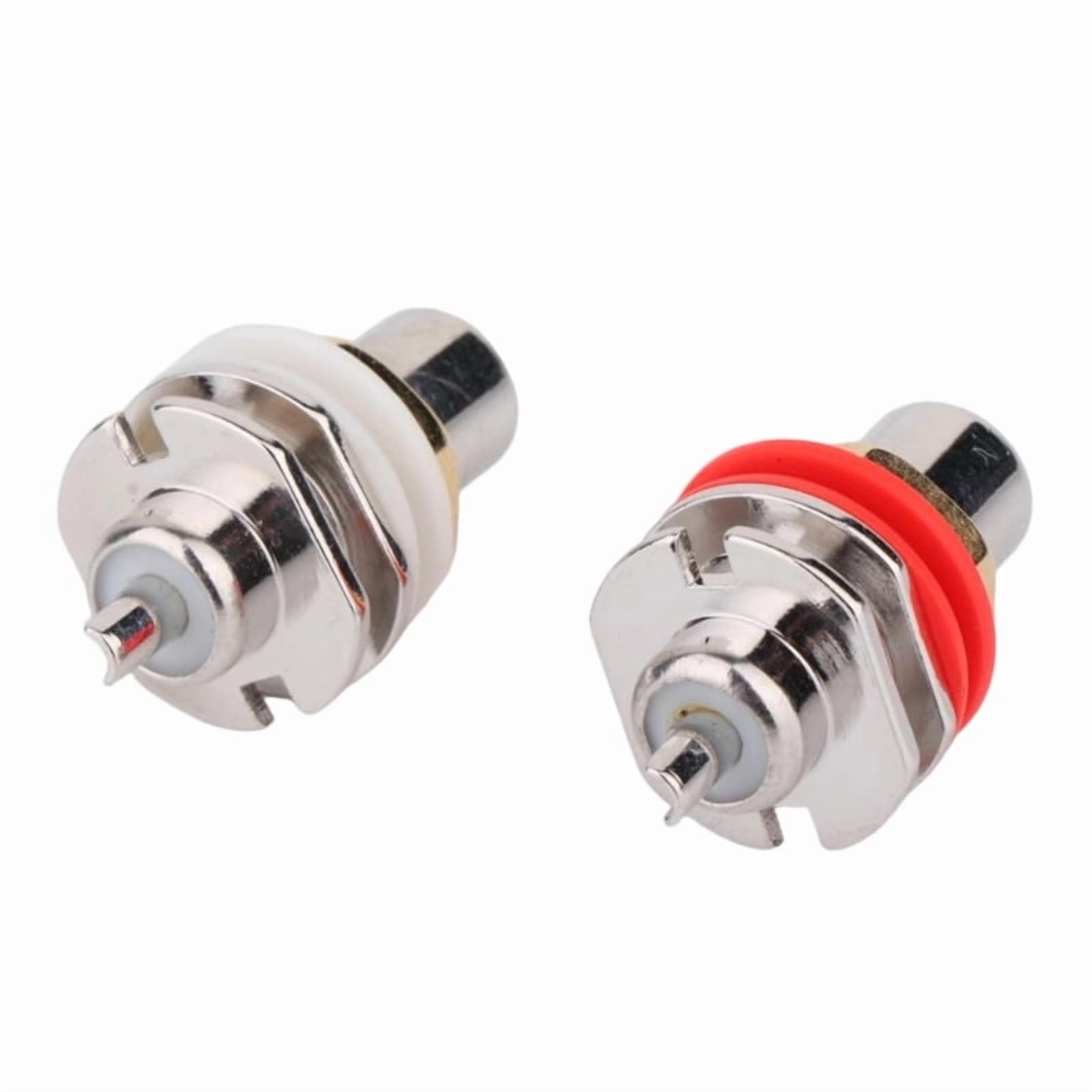 Rhodium Plated RCA Female Jack Connector Welding Terminal Block for High Fidelity Audio/Video Signal Transmission